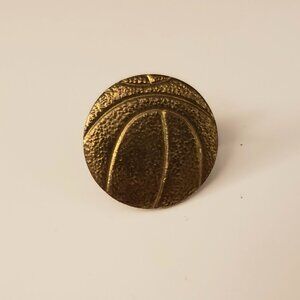 3/$10 Vintage Basketball Blazer Lapel Pin Tie Tack Gold-Tone Athlete Athletic